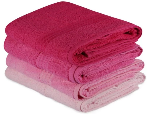 Πετσέτες Rainbow 317HBY1425 (Σετ 4τμχ) Pink L'essentiel Maison Σετ Πετσέτες 70x140cm 100% Βαμβάκι