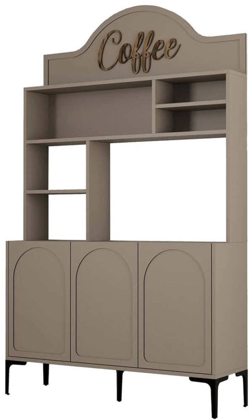 Ντουλάπι Kουζίνας Lyon 845HCT5815 120x35x200cm Mocha Μοριοσανίδα, Μελαμίνη