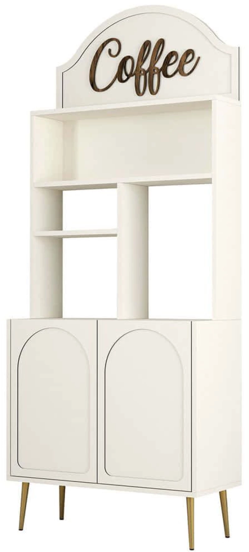 Ντουλάπι Kουζίνας Lyon 845HCT5802 81,3x35x201cm Cream Μοριοσανίδα, Μελαμίνη