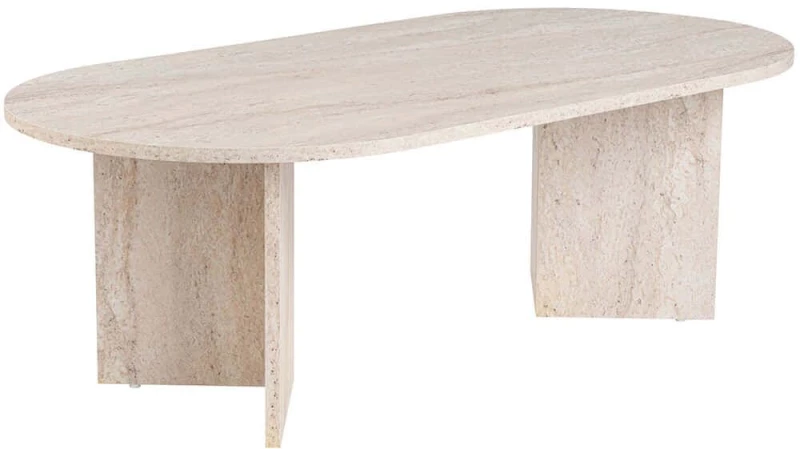 Τραπέζι Σαλονιού Sable 909NRD1103 119x60x39,8cm Travertine Beige