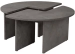 Τραπέζι Σαλονιού Moira 241NRD1407 Φ90x41cm Concrete Grey