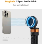 K&F Concept MS19 Magsafe Selfie Stick Tripod 159cm Compatible with Bluetooth Remote Control (KF09.139)