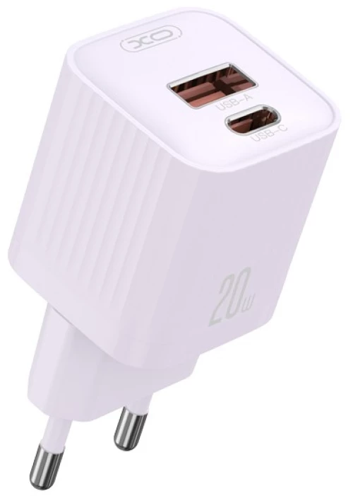 XO L147 (EU) Φορτιστής PD 1USB-A+1USB-C Μωβ