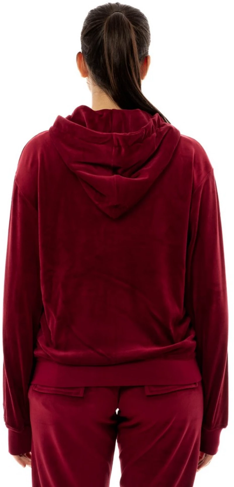 BE:NATION VELOUR FULL ZIP HOOD 07102303-5C BENATION Κόκκινο