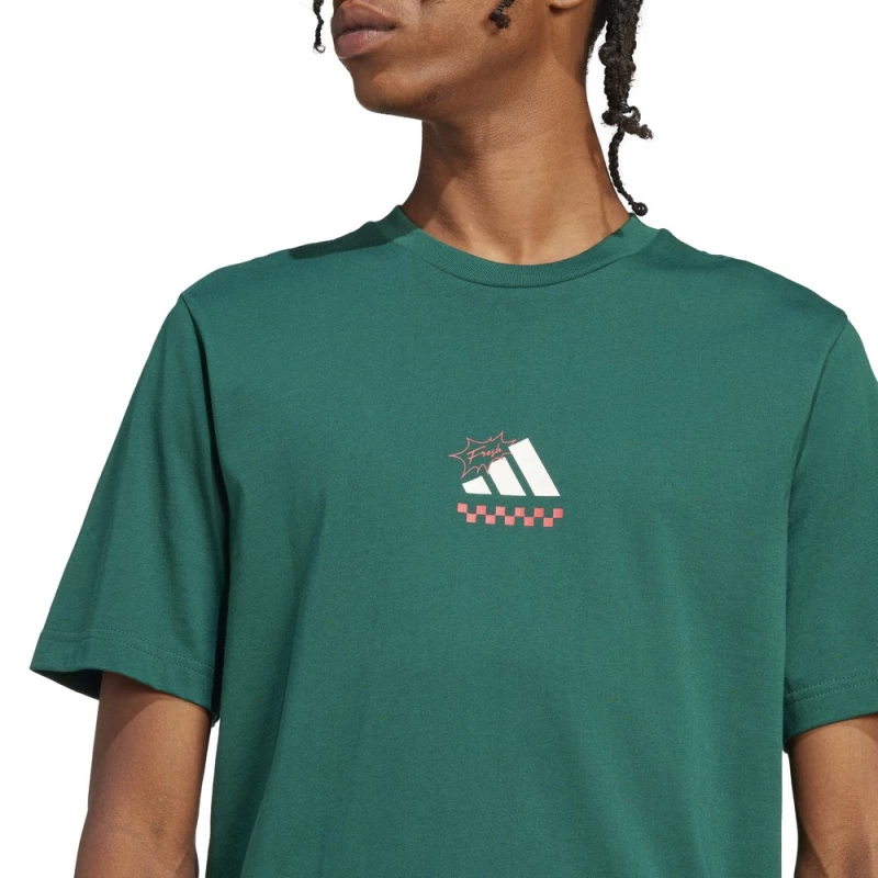 adidas M L PIZZA TEE JJ4017 ADIDAS ΠΡΑΣΙΝΟ