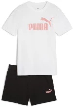 Puma ESS No.1 Logo Tee and Shorts Set G 686307-02 PUMA Λευκό