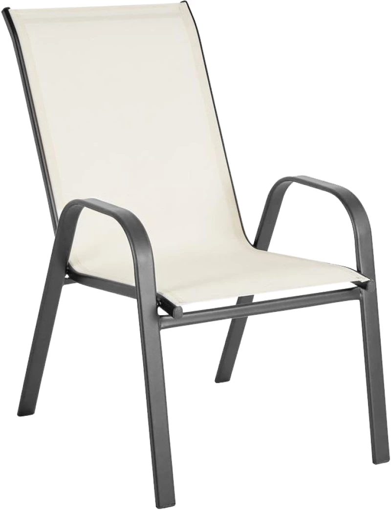 Πολυθρόνα Μεταλλική ArteLibre Neptune Κρεμ/Γκρι 55x75x95cm