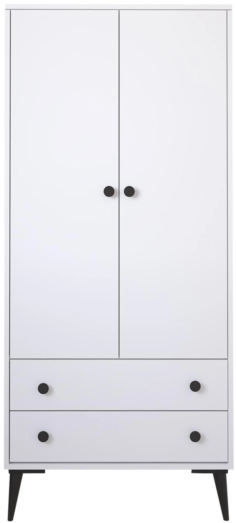 Ντουλάπα Δίφυλλη ArteLibre AMARI Λευκό Μοριοσανίδα 82x48x180cm