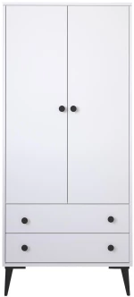 Ντουλάπα Δίφυλλη ArteLibre AMARI Λευκό Μοριοσανίδα 82x48x180cm
