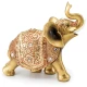 Ελέφαντας διακοσμητικός χρυσό Polyresin 16x16cm syllogi ΗΧ-664
