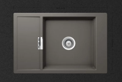 Schock Cristadur Mono 15180-1442 Ένθετος Νεροχύτης Γρανίτης 78x51cm SILVERSTONE