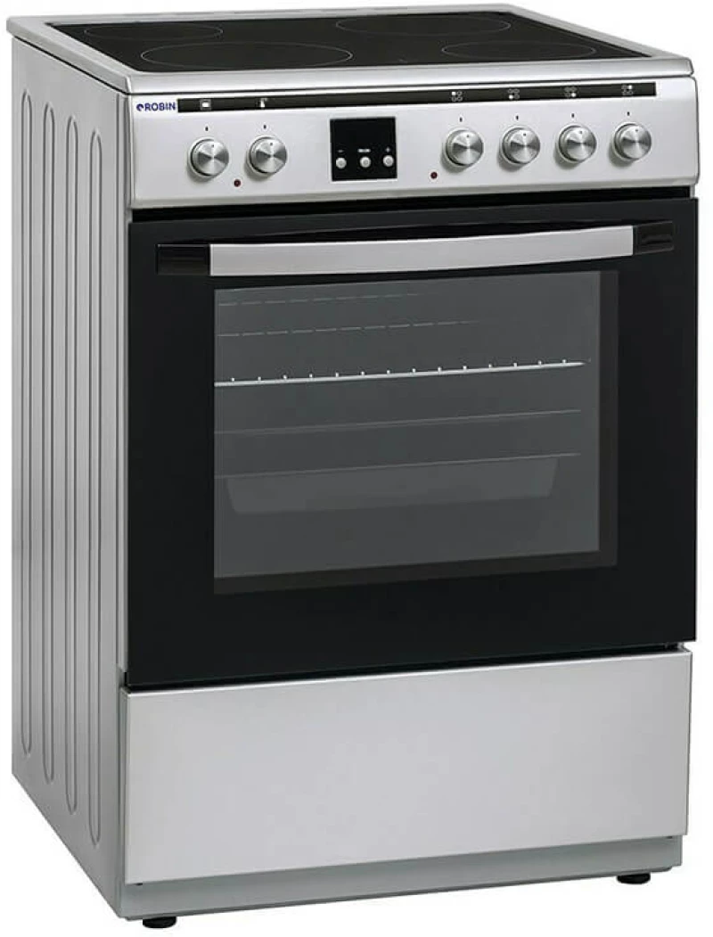 Robin BN-655 Inox Ηλεκτρικη Κουζίνα Κεραμικη με αέρα
