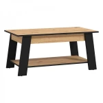 Τραπεζάκι Σαλονιού Piave Artisan Oak-Μαύρο Ματ 101x55x47Εκ