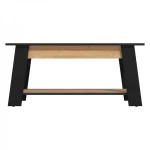 Τραπεζάκι Σαλονιού Piave Artisan Oak-Μαύρο Ματ 101x55x47Εκ