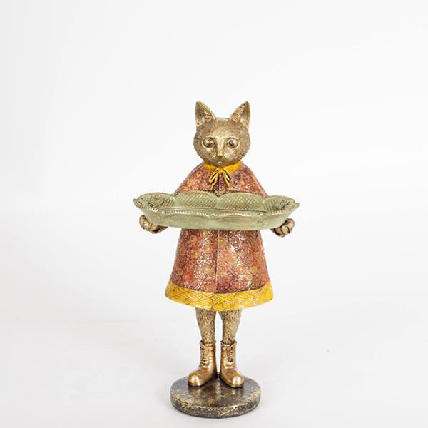 Διακοσμητικό Polyresin Γάτα 14.5x14.5x27εκ