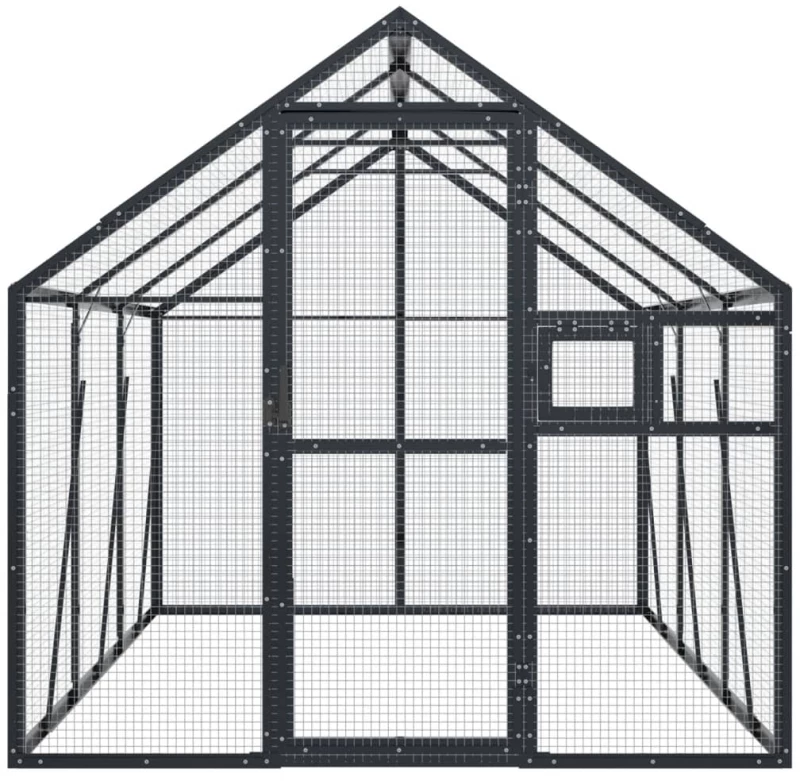 vidaXL Κλουβί Ανθρακί 1,79 x 3 x 1,85 μ. από Αλουμίνιο