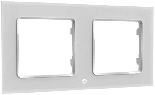 Switch frame double Shelly (white)