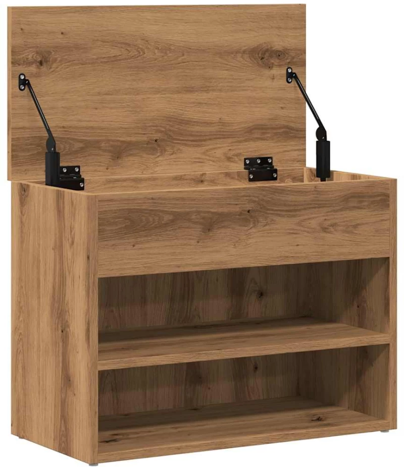 vidaXL Πάγκος Παπουτσιών τεχνίτης Δρυς 60x30x45 εκ. Επεξεργασμένο Ξύλο