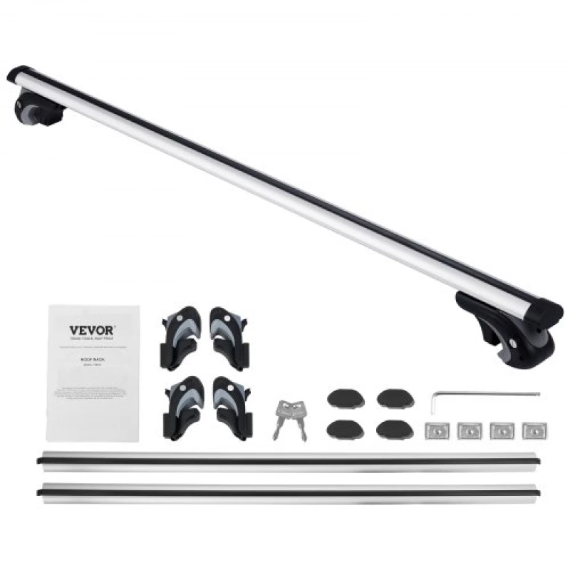 VEVOR Universal Roof Rack Crossbar 52" Length for Vehicle with Raised Side Rail