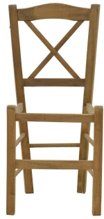 Καρέκλα καφενείου Santorini χιαστή καρυδί ξύλο 42x40x89εκ