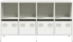 vidaXL Sideboard Λευκό 135x39x73,5 cm Ατσάλι ψυχρής έλασης