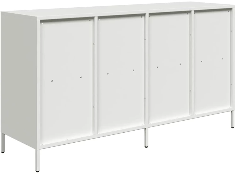vidaXL Sideboard Λευκό 135x39x73,5 cm Ατσάλι ψυχρής έλασης