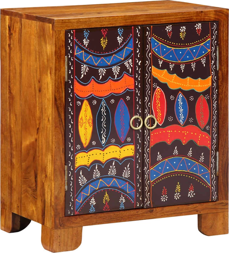 vidaXL Sideboard Πολύχρωμο 50x35x60 μασίφ ξύλο ακακίας