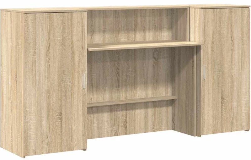 vidaXL Γραφείο υποδοχής Sonoma Δρυς 200x50x103,5εκ. Επεξεργασμένο Ξύλο