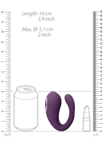 Yoko - Triple Action Vibrator Dual Prongs with Clitoral Pulse Wave Purple