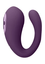 Yoko - Triple Action Vibrator Dual Prongs with Clitoral Pulse Wave Purple