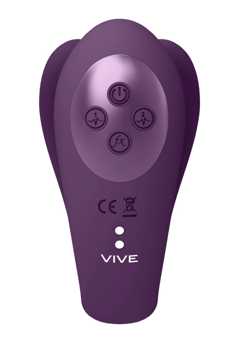 Yoko - Triple Action Vibrator Dual Prongs with Clitoral Pulse Wave Purple