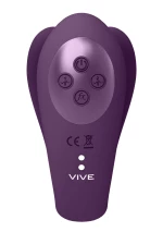 Yoko - Triple Action Vibrator Dual Prongs with Clitoral Pulse Wave Purple