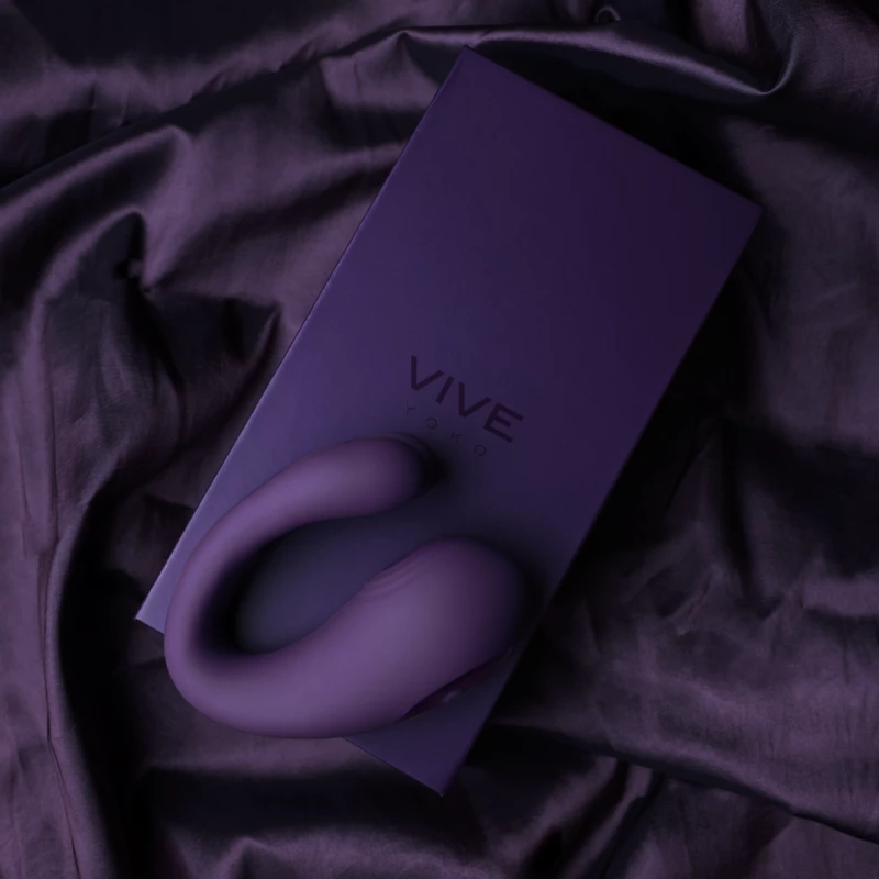 Yoko - Triple Action Vibrator Dual Prongs with Clitoral Pulse Wave Purple