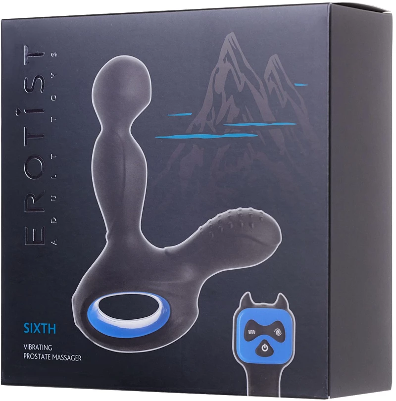 EROTIST SIXTH Prostate Massager vibro with heating silicone black