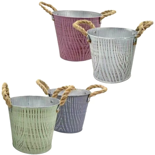 Γλαστράκι-Κασπώ Μεταλλικό Σχέδιο Κορμός Φ16x14cm Homie 423087 - ΛΑΧΑΝΙ