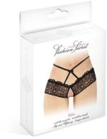 CELIA BLACK OPEN PANTIES TU