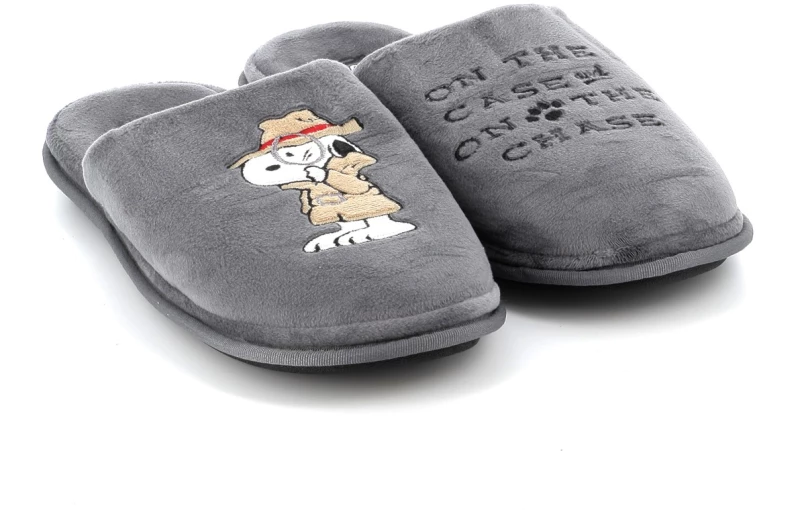 Ανδρική Παντόφλα Parex Snoopy Χρώματος Γκρι 10130168.GR