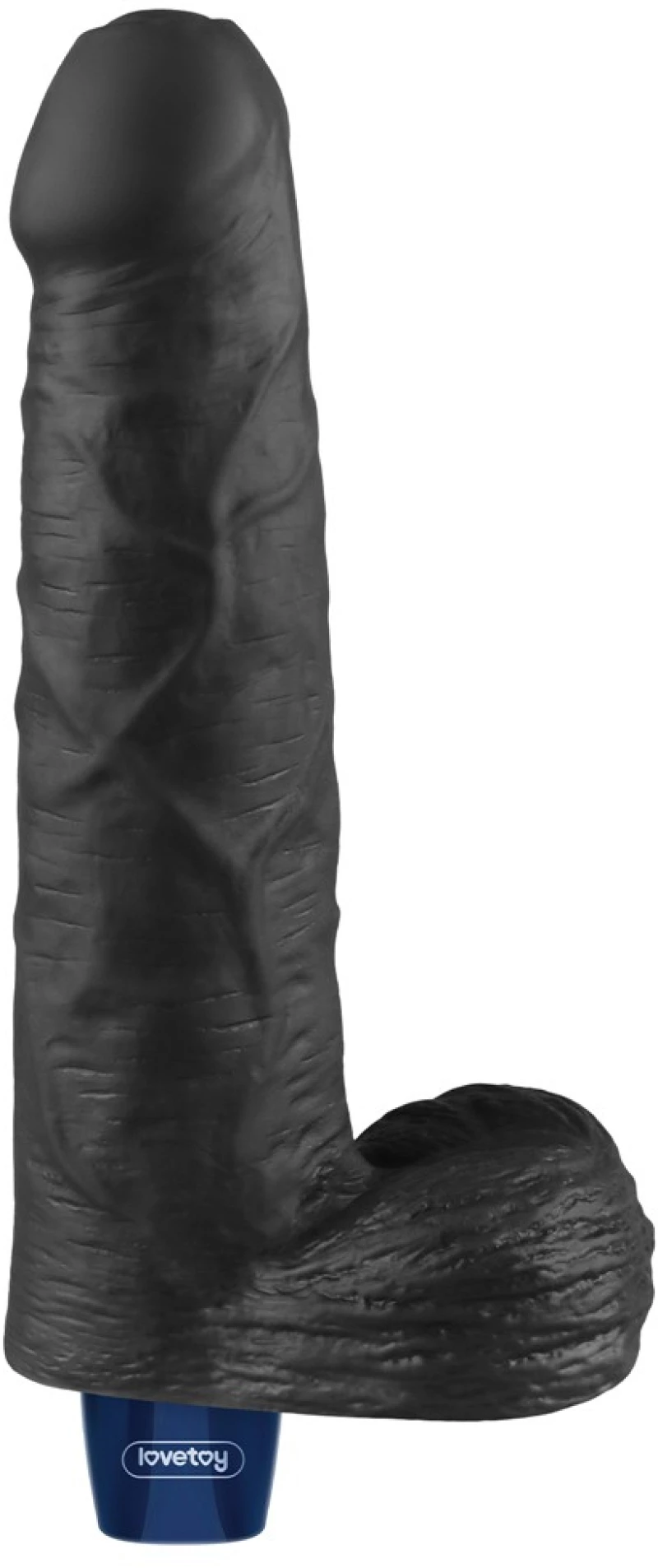 9" REAL SOFTEE Rechargeable Vibrating Dildo(Black)