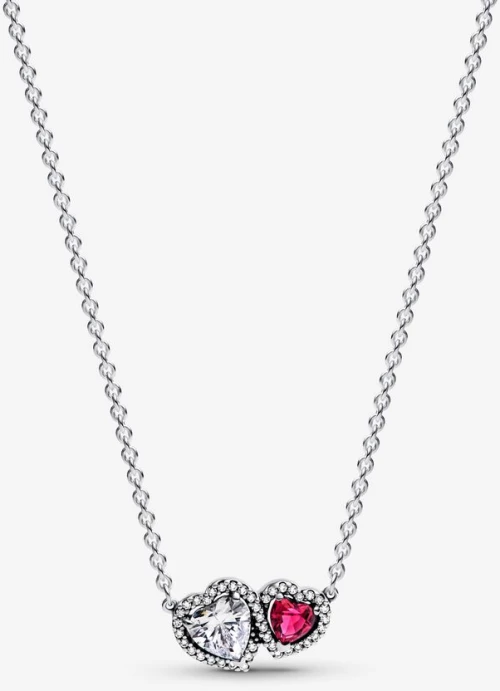 Κολιέ Pandora με κρεμαστές καρδιές 393632C01-45