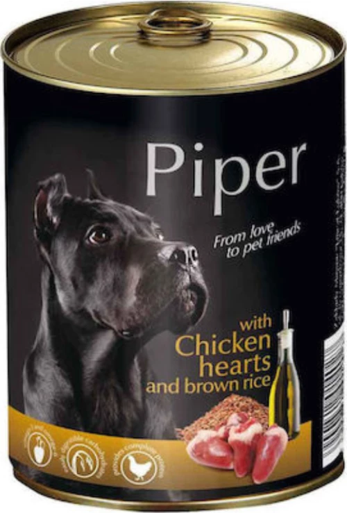 Piper Adult Καρδιά Κοτόπουλου + Καστανό Ρύζι – 400gr