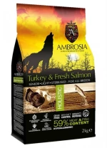 Ambrosia Grain-Free Dog Senior - Light - Sterilized Fresh Turkey + Salmon 12kg