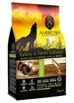 Ambrosia Grain-Free Dog Senior - Light - Sterilized Fresh Turkey + Salmon 12kg