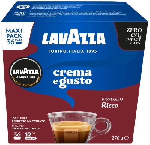 Lavazza A Modo Mio Crema e Gusto Ricco Coffee Capsules (5 Packs of 36)