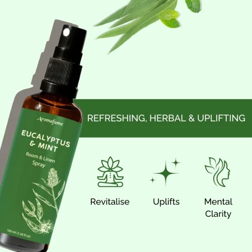 Natural Room, Linen & Pillow Spray με Ευκάλυπτο και Μέντα 100ml