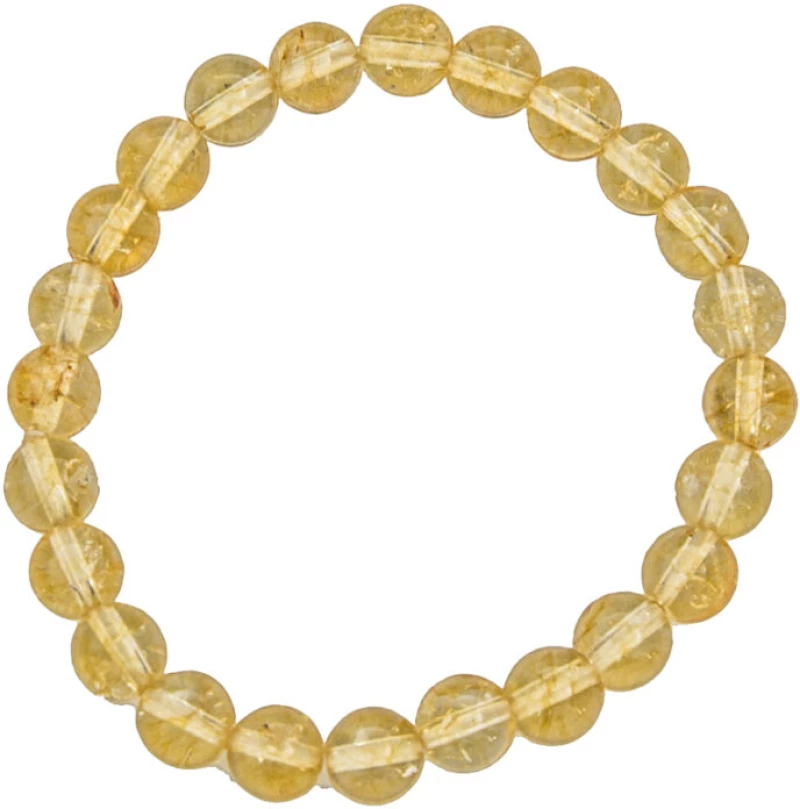 Βραχιόλι με Λίθους Κιτρίνη Citrine Healing Crystal Bracelet 8mm