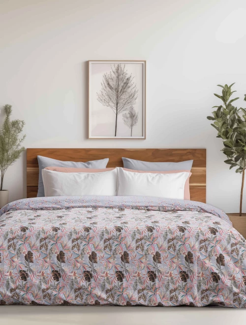 Σετ Πάπλωμα BUDS Γκρι Σετ πάπλωμα γίγας (King Size): 240 x 260 + 2 μαξιλαροθήκες 52 x 72 εκ. MADI