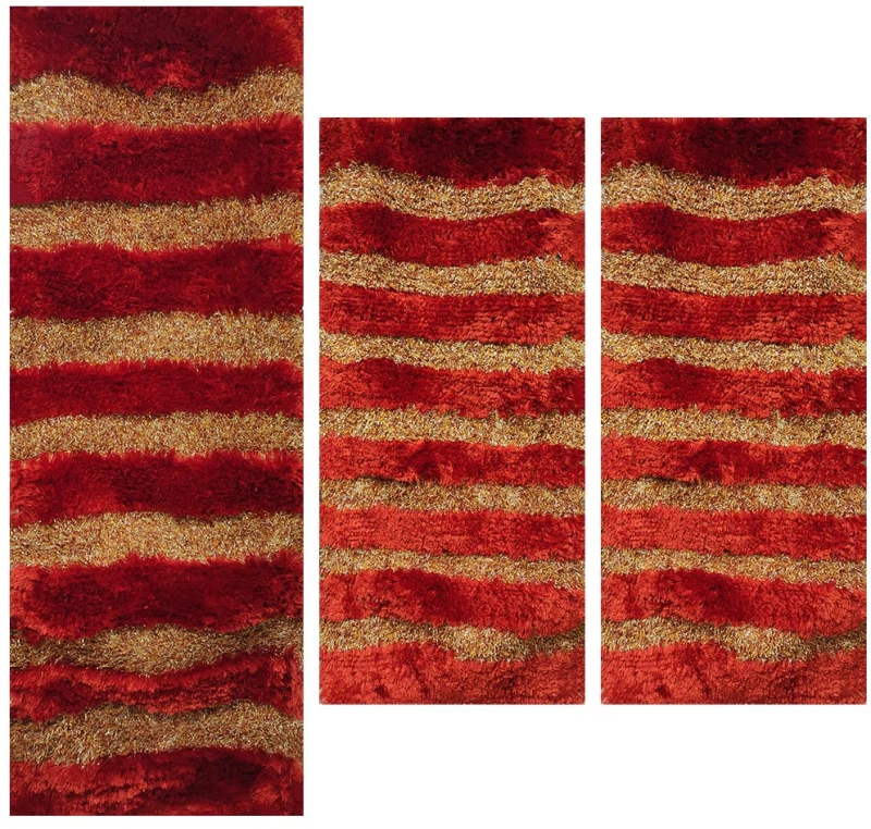 Χαλία σετ/3 polyester orange 70x150cm 70x220cm Koulis Carpets HUMMER