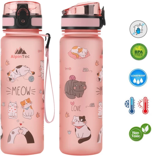AlpinTec Waterbottle 500ml Kids Meow
