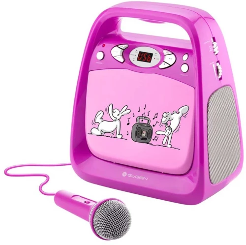 GoGEN BOBKARAOKEP Παιδικό Karaoke/ CD player/ Bluetooth/ USB/ MP3 Ροζ