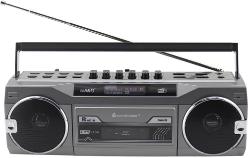 Soundmaster SRR80TI Ρετρό στερεοφωνικό ραδιο-κασετόφωνο με DAB+/FM - Κωδικοποίηση USB/SD - Bluetooth®